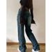 Women's High-Waisted Wide-Leg Jeans Retro American Style Loose Fit Denim Pants European Fashion_mkmklike.com