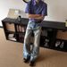 Men's Clothing Men's Vintage Washed Straight Leg Jeans With Cat Whisker Distressed Details - Relaxed Fit, Classic Cleanfit Style_mkmklike.com