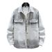2025 Spring Denim Men's Trendy Brand Shirt Collar Loose Contrast High Street Casual Top Youth Jacket_mkmklike.com