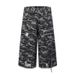 Men's Clothing Fashion Worn Holes Raw Edge Niche Design Camouflage Workwear Shorts Men's Trendy Functional Style Loose Pants_mkmklike.com