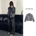 Loom American Retro Padded Shoulder Blazer Suit For Men Women, Spring And Autumn Style, Niche Design, Casual Couple Short_mkmklike.com