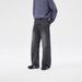Men's Relaxed Straight-Leg Jeans – Vintage Washed Black-Grey Denim Pants With Distressed Details (No Ironing Needed)_mkmklike.com