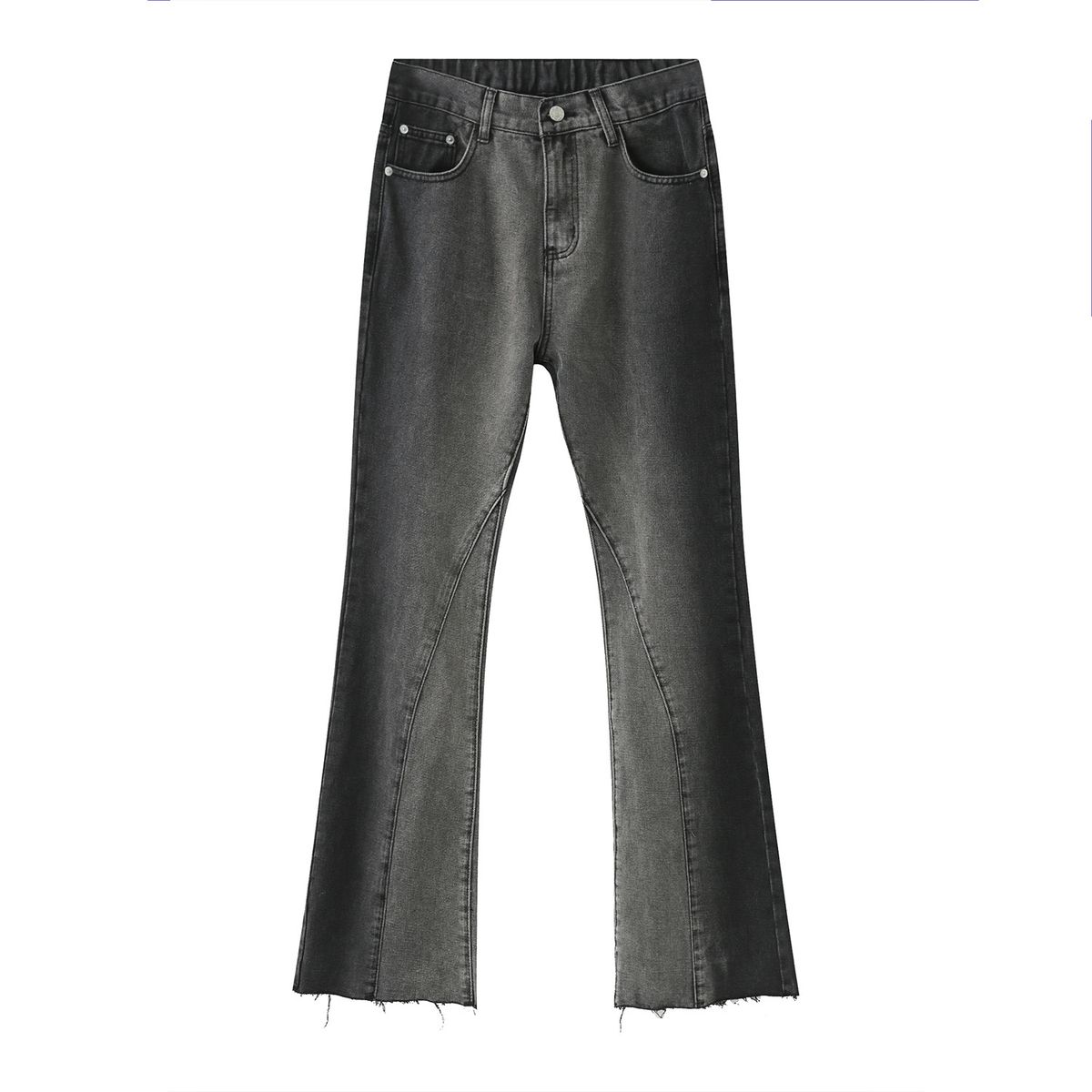 Men's Clothing | Spring New Arrivals Men's And Women's Gradient Color Flared Jeans Elastic Back Waist_mkmklike.com