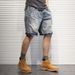 Men's Clothing Denim Shorts Men's Summer Ripped High Street Fashion Brand New Thin Loose Shorts Retro Mid Length Pants_mkmklike.com