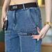 Spring And Summer Thin Six For Men, Elastic Straight Men's Pants, Multi Pocket Versatile Casual Small Leg Jeans_mkmklike.com