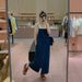 ELLE ELLE Strappy For Women 2025 Summer New Loose Age-Reducing Slit Denim Long Dress Thin Style Student Girl Trendy_mkmklike.com