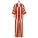 Women's clothing sexy ladies V-neck hollow striped lapel knitted wide pants suit_mkmklike.com