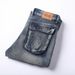 Nostalgic Blue Multi Pocket Workwear Military Outdoor Jeans Men's Loose Straight Tube Retro Hip-hop Motorcycle Jeans 50-135KG Crowd_mkmklike.com