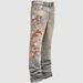 Men's Straight Leg Jeans - High Waist Stretch Denim Pants With Embroidery & Vintage Wash For Casual Streetwear_mkmklike.com