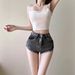 Women's Low Waisted Denim Shorts Retro American Hot Girl Style Summer Thin High Street Slim Fit Super Short Hot Pants 2026_mkmklike.com