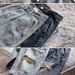 Men's Washed Distressed Denim Shorts Loose Fit Streetwear 5-Inch Cargo Light And Dark Blue_mkmklike.com