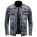 Loom European American Brand Denim Jacket For Men, Spring And Autumn Turn-Down Collar Jacket, Motorcycle Style Men's_mkmklike.com