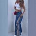 Women's Clothing Fashion Design Jeans Sexy Hot Girl Zipper Slit Leopard Print Stitching High Waist Wide Leg Trousers For Women_mkmklike.com