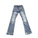Men's Slim Fit Cleanfit Jeans With 3.0 Crinkle Blue Wash & Subtle Whiskering - Straight Leg Vintage Denim Pants For Casual Wear_mkmklike.com