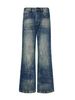 American Washed Micro Flared Jeans Men's Summer Trend Brand Loose Straight Leg High Street Vibe Long Pants_mkmklike.com