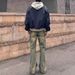 Men's Retro Distressed Washed Denim Jeans Loose Fit Casual Versatile Straight Leg High Street Style Wide Leg 2026 American_mkmklike.com