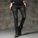 Men's Slim Fit Ripped Biker Jeans Stretchy Versatile Trendy Slimming Midweight Cotton Wide Leg Pants Blue Black_mkmklike.com