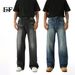 EF JEANS | 2025 New American Retro Washed Cat Whisker Texture Wide Leg Loose Drape Jeans Tide_mkmklike.com