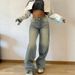 High Waisted Wide Leg Jeans for Women European American Style Retro Washed Straight Leg Loose Fit Slimming Floor Length Sexy Denim Trousers_mkmklike.com