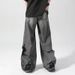 Men's Ripped Distressed Denim Jeans Trendy Loose Fit Vintage Wide Leg Pants Straight Leg Floor Length Autumn Style High Street_mkmklike.com
