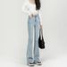 High-waisted Flared Jeans For Women, 2023 New Autumn Style, Stretchy, Slimming, Petite-friendly, Micro-flared Long Pants_mkmklike.com