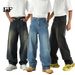 EF JEANS | 2025 Spring New American Structural Split Line Stereo Scimitar Jeans Large Pocket Tooling_mkmklike.com