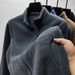 Men's Clothing New autumn and winter fashion polar fleece stand collar men's jacket fashionable and versatile loose couple style zipper sweater_mkmklike.com