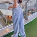 Women's Loose Fit Straight Leg Jeans TL0632 with Pockets Cross Border European And American Style by Xiyin Denim Clothing_mkmklike.com