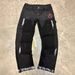 Men's Clothing Men's Denim Cargo Pants, European And American Fashion, Popular On Instagram Style, Stretch Patch Denim Layered Flared Pants 09_mkmklike.com