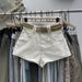 Women's High-Waisted Slimming Denim Shorts Solid Color Simple Stylish Versatile Summer 2026 A-Line Hot Pants_mkmklike.com
