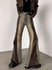 Men's Clothing Retro Washed Distressed Stitching Deconstructed Gradient Jeans Men's Trendy Brand Handsome Loose Flared Vibe Pants_mkmklike.com