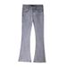 Retro High-Waisted Flared Jeans Slimming Summer Loose Casual Wide Leg Trousers with Drape And Stretch Blue mid Waist Long Pants_mkmklike.com