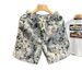 Men's Floral Print Drawstring Beach Shorts - Lightweight Quick-Dry Polyester Casual Cargo Shorts With Adjustable Waist (Sizes M-3xl)_mkmklike.com