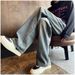 Men's Clothing Retro Starry Sky Men's Retro Star Wash Straight Leg Jeans - Loose Fit Summer Thin Casual Pants With Comfortable Elastic Waistband_mkmklike.com