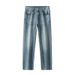 Nordmann Muqiu Clothing | American High Street Cleanfit Turkish Blue Jeans Men's Wide-Leg Washed Floor-Length Pants_mkmklike.com