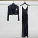 Women's clothing celebrity style sequin badge quality top cardigan jacket + suspender dress_mkmklike.com