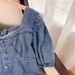 Women's Clothing 120/300 Catties Plus Size Women's Square Neck Back Zipper Denim Dress Overseas Fat People Fat Woman Clothes_mkmklike.com