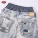 Men's Double Waist Denim Textured Loose Fit Straight Leg Pants High Street Trendy Brand West Coast Spring Summer Wear_mkmklike.com
