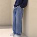 Pulse American High Street Retro Jeans Men Spring Summer Washed Versatile Casual Trendy Brand Wide Leg Long Pants_mkmklike.com
