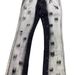 Men's Paint-Splatter Flared Jeans – Stretch Slim Fit Denim Pants With Distressed Print (28-38, Black)_mkmklike.com