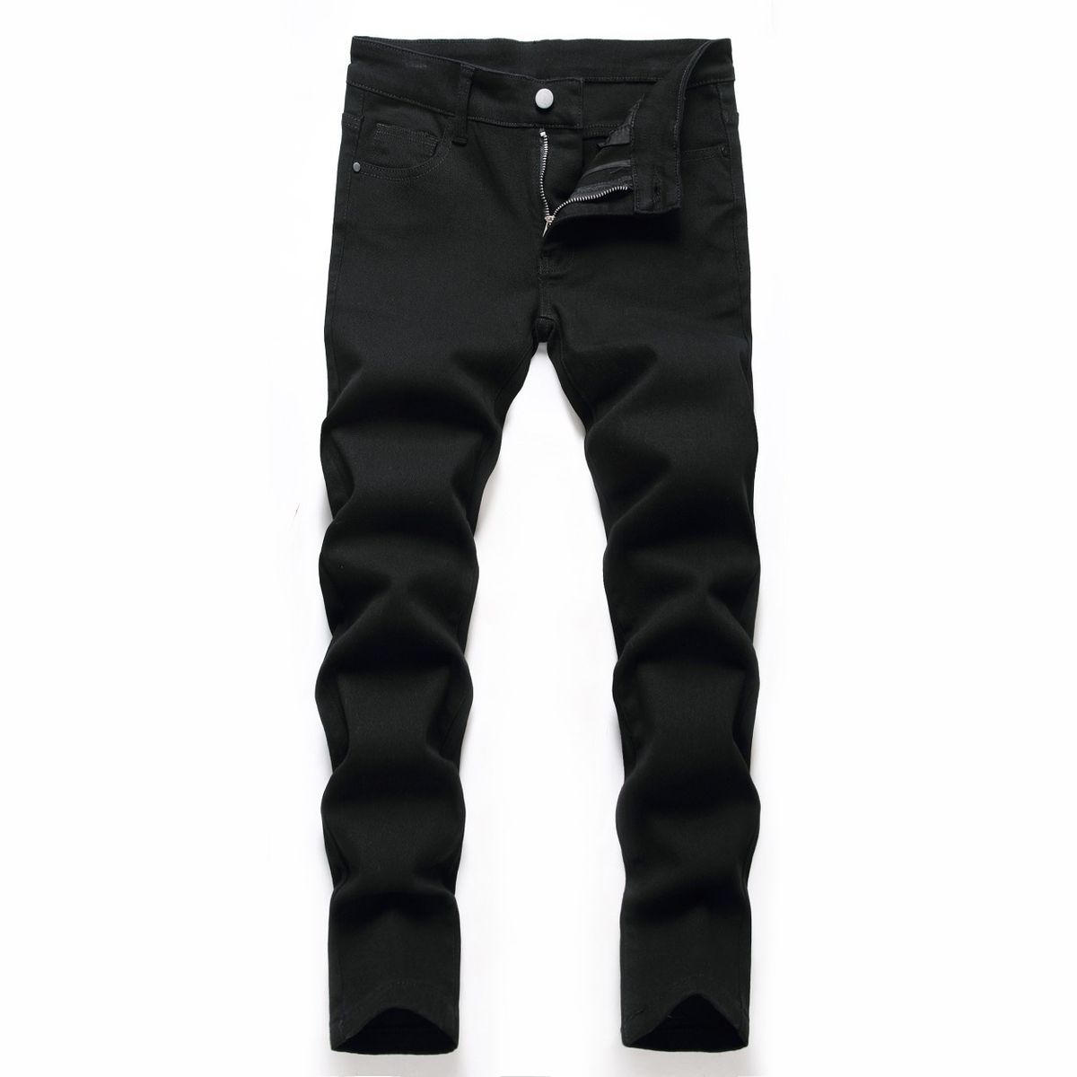 Loom Black Stretch European And American Boys' Straight-Leg Jeans In Stock_mkmklike.com