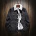 Northfold Lamb Wool Denim Jacket For Men, Fleece-Lined And Thickened Coat, Korean Trendy Loose Cotton Jacket, Ins Hong Kong Style_mkmklike.com