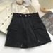 Spicy Girl Purely Desired Drawstring High Waist Denim Wrapped Hip Women's 2024 Summer Korean Versatile Slim Short Skirt_mkmklike.com