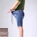 Summer Elastic Waisted Denim Shorts For Men, 5, Large, High Elasticity, Plus Fat, Thin, Size 5_mkmklike.com