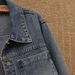 Vintage Blue Denim Jacket – 90s Relaxed Fit Cropped Jean Jacket With Polo Collar (Unisex Sizing) – Oversized Casual Shacket For Women_mkmklike.com