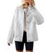 Oversized Denim Jacket For Women – Classic Loose Fit, Long Sleeve, Multiple Colors (Black, Navy, Light Blue, White) – Casual & Streetwear Essential_mkmklike.com