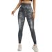 Women's Clothing Tight-waisted leggings Plus size stretch hip lift nine-minute pants_mkmklike.com