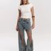 Women's Clothing Hot Girl Retro Straight Pants Hollow Texture Niche Design Jeans Loose Wide Leg Trousers_mkmklike.com