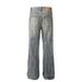 American High Street Ripped Jeans Men's Trendy Brand Washed Vintage Vibe Straight Wide-Leg Pants_mkmklike.com