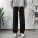 Men's Washed Jeans Spring Autumn Street Style High Street Trendy Brand Straight Leg Loose Wide Leg Pants Long_mkmklike.com